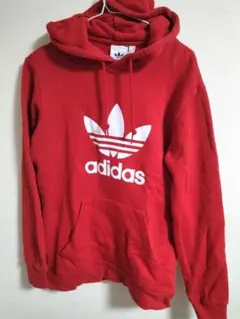 adidas 赤 M フード付きパーカー
