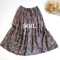 【美品】SOIL aranciato別注 コットンシルク 花柄スカート Mのサムネイル