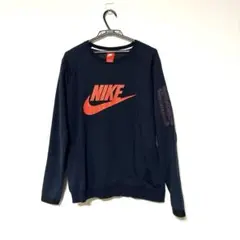 美品Nike ネイビー 裏起毛トレーナー