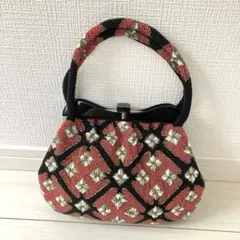 ★【はしもと】皇室御用達 大正ロマン-昭和レトロガマ口 ビーズバッグ カラフル 在庫商品】ポケット付き大玉がま口ラウンドバッグ【マイメロディ