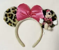 ミニー　カチューシャ　ヒョウ柄