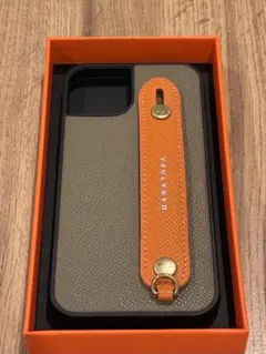 iPhone13用ケース　レザーケース　ストラップ付き