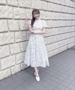 OLIVE des OLIVE ピンタックバックリボンワンピース