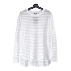 PUMA ストライプ長袖Tシャツ ホワイト　M