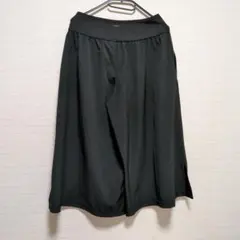 ブラック ガウチョパンツ ワイドパンツ