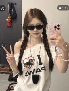 ⭐︎お値下げ　DEVICE 半袖　Tシャツ　トップス　 I PAWSのサムネイル