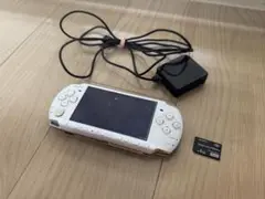 【ジャンク品】PSP-3000本体 ホワイト ACアダプター 4GBメモリー付き