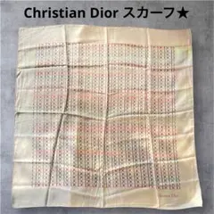Christian Dior DCDロゴ スカーフ　シルク100%