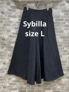 P110♪Sybilla フレアパンツ　L ブラック