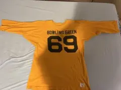 チャンピオン　70sフットボールT 染み込み　イエロー　L ヴィンテージ