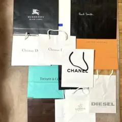 ブランドショップ袋　大量　まとめ売り　紙袋　ハイブランド　紙袋まとめ売り