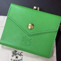 【新品未使用】イルビゾンテ 二つ折り 財布 グリーン系