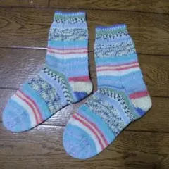 オパール毛糸　手編み靴下のサムネイル