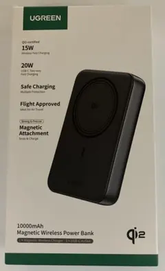 UGREEN 磁気ワイヤレスモバイルバッテリー 10000mAh Qi2のサムネイル