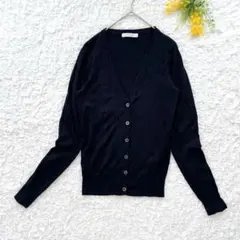 ローリーズファーム　長袖カーディガン　M 黒　羽織　シンプル　無地　薄手