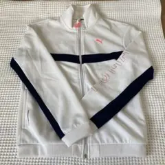 PUMA ホワイト ネイビー ジャージ S