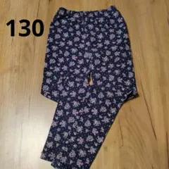 エニィファム　小花柄レギンスパンツ　ネイビー130