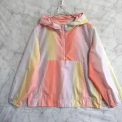 1237　GAP　薄手アノラックパーカ　L/S　パステル色　US古着　レディスのサムネイル