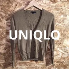 【 7210番】UNIQLO カーディガン　レディS ベージュ系色