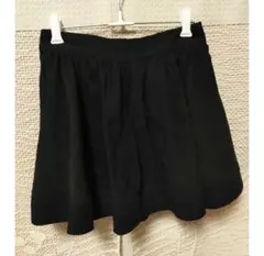 スカパン ブラック 春 秋 冬 キュロット ミニスカート フレア