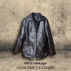 本革 レザージャケット ブラック 中綿 QUIBROOK Y2K 2000s