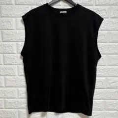 GU ジーユー ドライポンチオーバーサイズスリーブレスT ブラック　Sサイズ