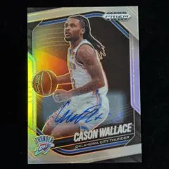 Cason Wallace Prizm Black Silver Auto 直筆