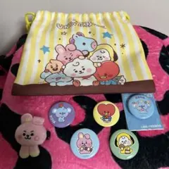 BT21 ポーチとバッジセット