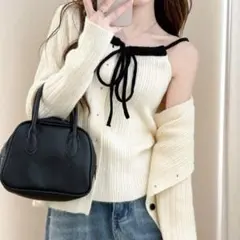 完売品✨shein Alicedudu キャミソール カーディガン ホワイト