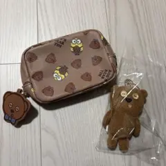 ミニオンポーチとぬいぐるみキーホルダーセット