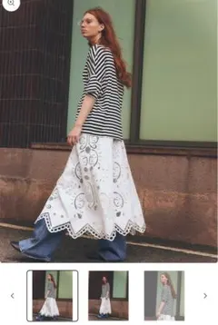 THE SHINZONE シンゾーン エンブロイダリーレーススカート 黒 新品タグ付SHINZONEシンゾーン*黒エンブロイダリー*レーススカート4万