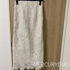 MERCURYDUO リーフケミカルレースタイトスカート
