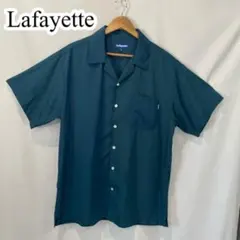 美品 Lafayette ラファイエット サテン調シャツ Lサイズ