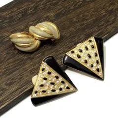 ２点まとめて　ヴィンテージ　イヤリング　コスチュームジュエリー　大ぶり