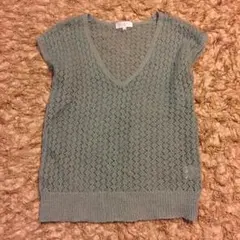 フレンチスリーブニットベスト