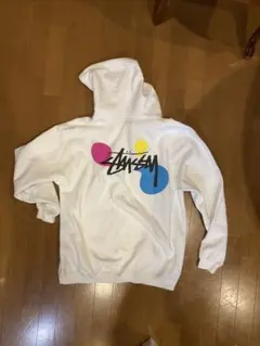 Stussy グラフィックパーカー ホワイト　00's