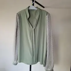 ミントグリーン 長袖シャツ