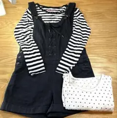 お値下げ！レピピアルマリオ S サロペット ボーダー おまけ付