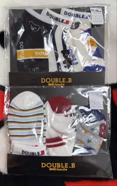 DOUBLE.B キッズ靴下 6足セット 17-19cm 19-21cm