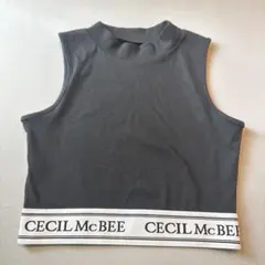 CECIL McBEE ロゴ入り タンクトップ ブラック Lサイズのサムネイル