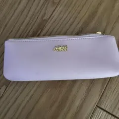 薄紫の合成皮革ポーチ AHKAH
