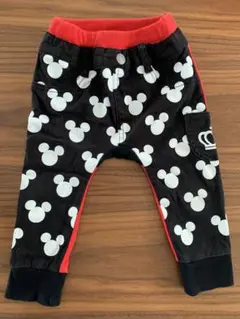 ミッキーマウス柄 ボトムス 赤黒