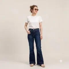 something Lisa FLARE ミッドライズストレッチ　フレアデニムのサムネイル