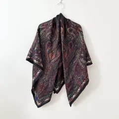 ❤極美品 ❤エトロ ❤イタリア製❤ 大判ストール 膝掛けブラウン 130×130 ❤極美品 ❤エトロ ❤イタリア製❤ 大判ストール 膝掛けブラウン 130