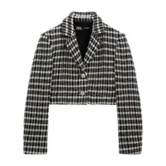 ZARA クロップドツイードジャケット