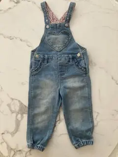 ハート型ポケット付きデニムオーバーオール H&M