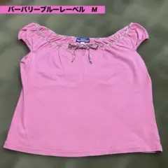 バーバリー ブルーレーベル フレンチスリーブ トップス カットソー ノバチェック