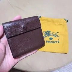 【再出品】イルビゾンテ　IL BISONTE　3つ折財布　ダークブラウン