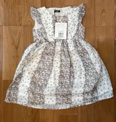 【新品・未使用】BEBE 花柄 ノースリーブワンピース 100