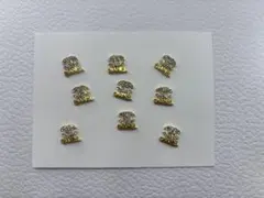 CC ロゴネイルパーツ パールゴールド１個